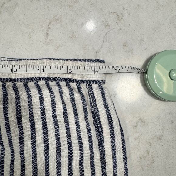 Chico’s Blue & White Striped 100% Linen Coastal Pants Chico's Size 0 Beach - Picture 12 of 16